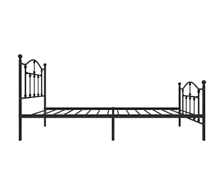 vidaXL Estructura cama sin colchón con estribo metal negro 80x200 cm