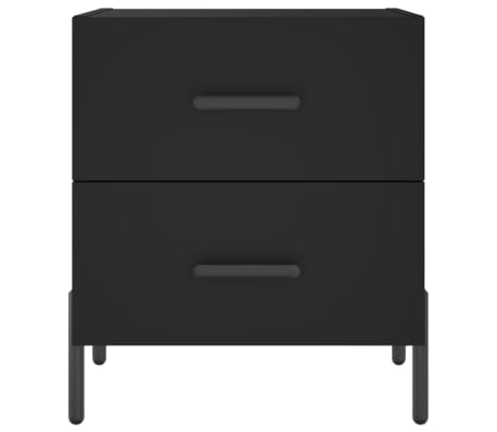 vidaXL Mesitas de noche 2 uds madera ingeniería negro 40x35x47,5 cm