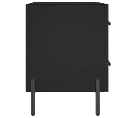 vidaXL Mesitas de noche 2 uds madera ingeniería negro 40x35x47,5 cm