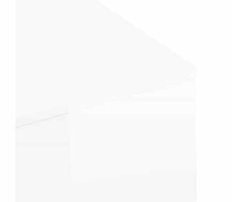 vidaXL Mesa de centro madera de ingeniería blanco brillo 100x49,5x31cm