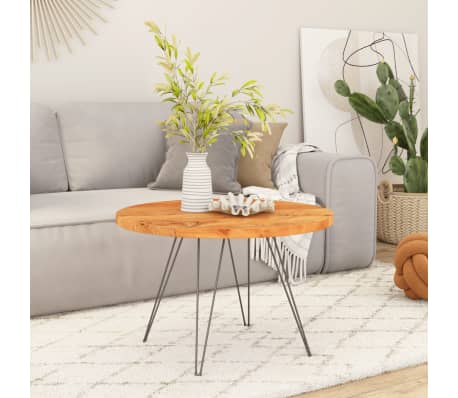 vidaXL Tablero de mesa redondo madera maciza de acacia Ø60x2,5 cm