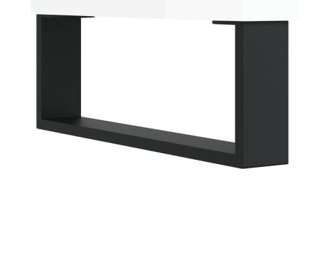 vidaXL Mesa de centro madera contrachapada blanco brillo 60x44,5x45 cm