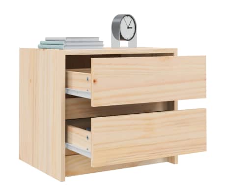 vidaXL Tables de chevet 2 pcs 40x31x35,5 cm bois de pin massif