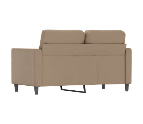 vidaXL Sofá de 2 plazas de cuero sintético color capuchino 120 cm