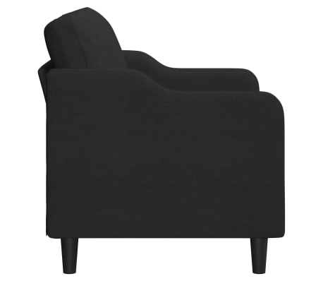 vidaXL Sofá de 2 plazas de tela negro 120 cm