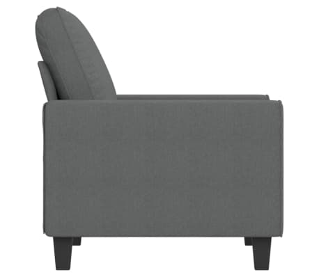 vidaXL Sillón de tela gris oscuro 60 cm