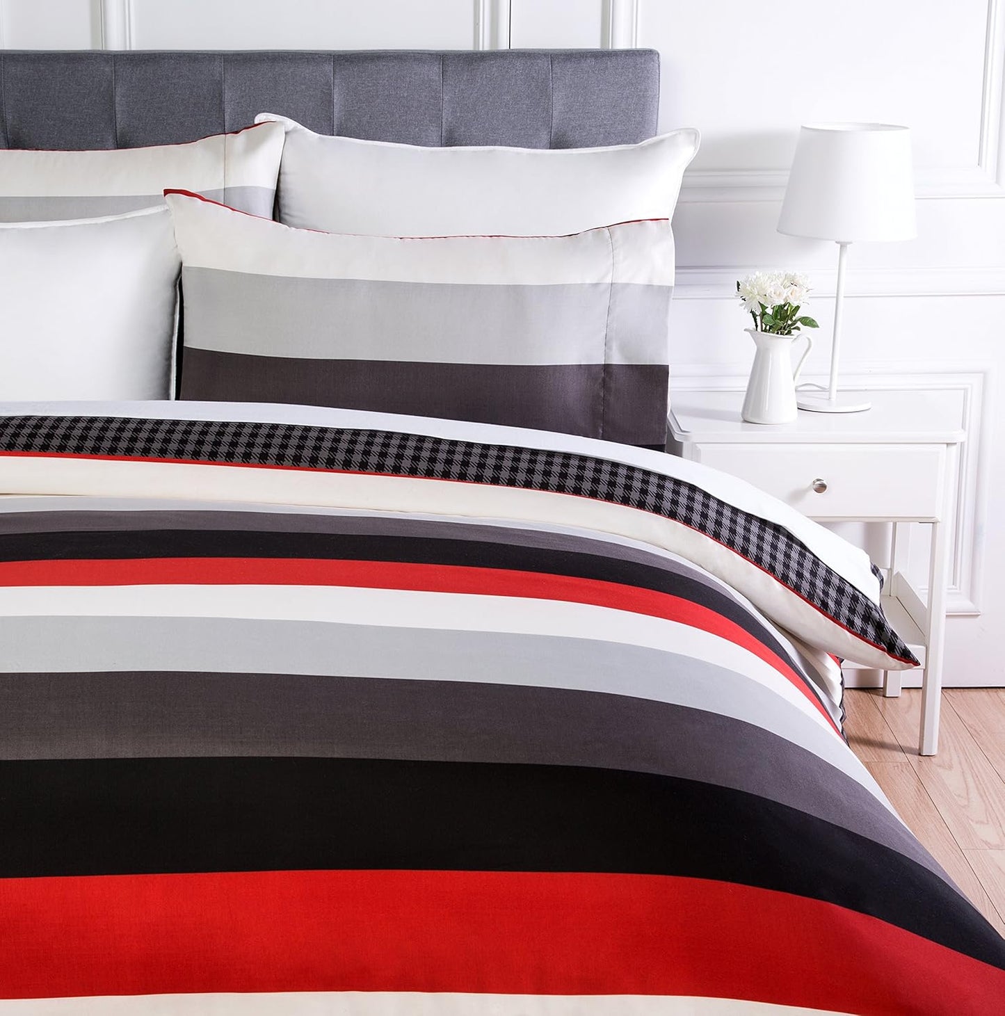 Amazon Basics Parure de lit légère en microfibre, 230 x 220 cm,...