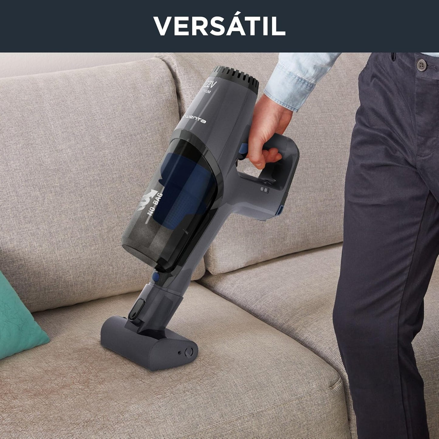 Rowenta XPert 3.60 Flex RH6971 - Aspirateur balai sans fil, avec 3 fonctions en 1, autonomie 45 minutes, batterie lithium, tube flexible, accès facile du sol au plafond