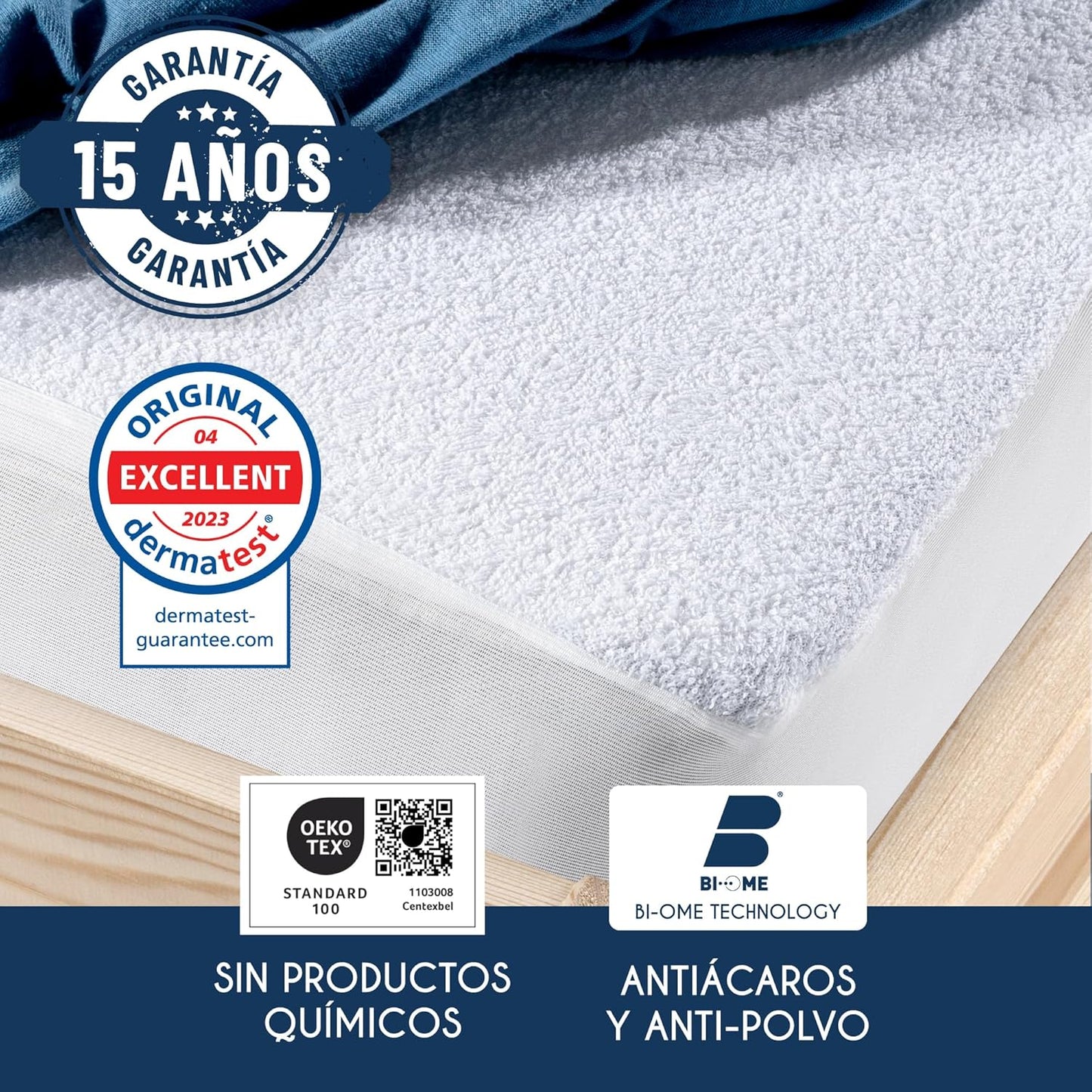 Protège Matelas 80x190 Imperméable Anti-acariens Premium Fabriqué en...