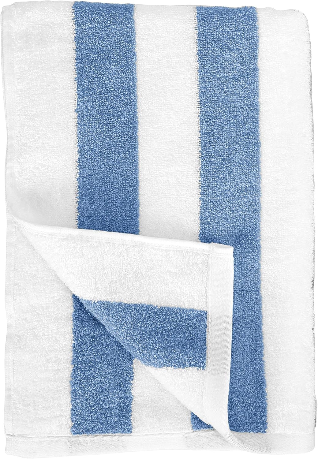 Amazon Basics Cabana Stripe Serviette de Plage, Bleu Clair, Lot de 1,...
