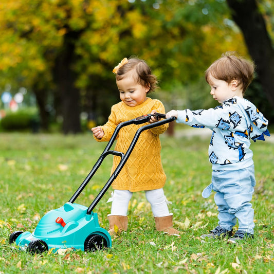 Tondeuse à gazon Theo Klein 2702 Bosch Rotak, avec bruit du moteur en...