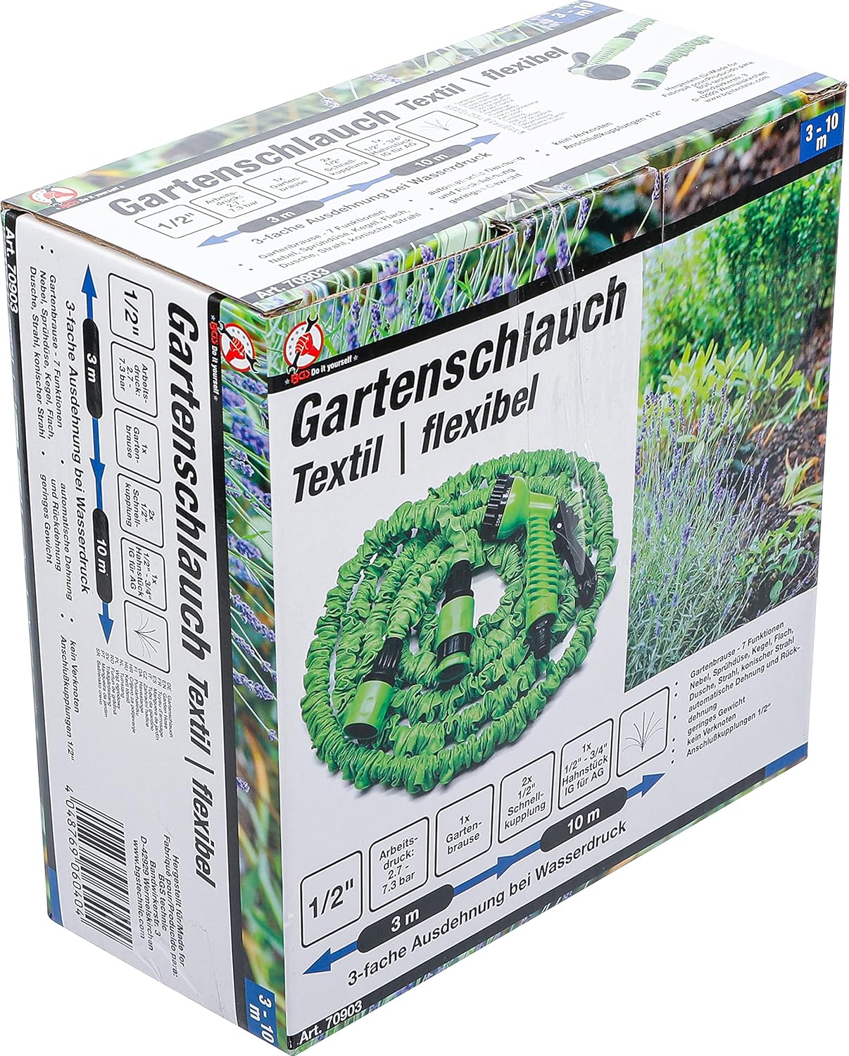BGS Bricolage 70903 | Tuyau d'arrosage | textiles | flexible | 3 à...