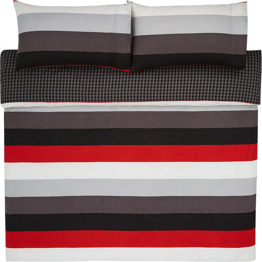 Amazon Basics Parure de lit légère en microfibre, 230 x 220 cm,...