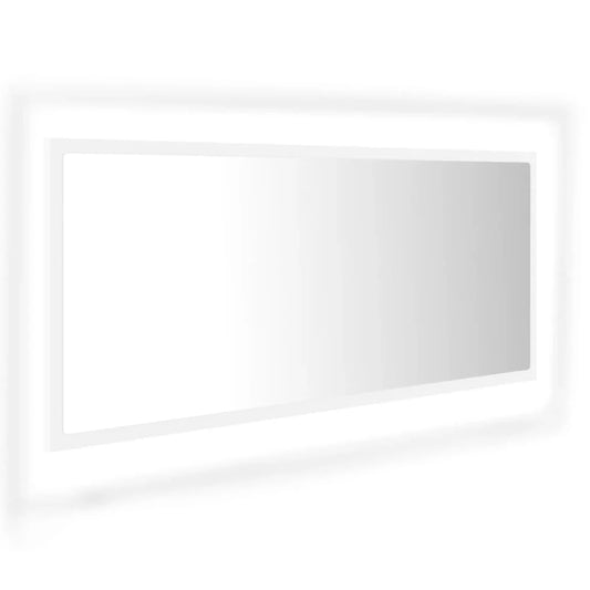 vidaXL Miroir de salle de bain LED en acrylique blanc 100x8,5x37 cm