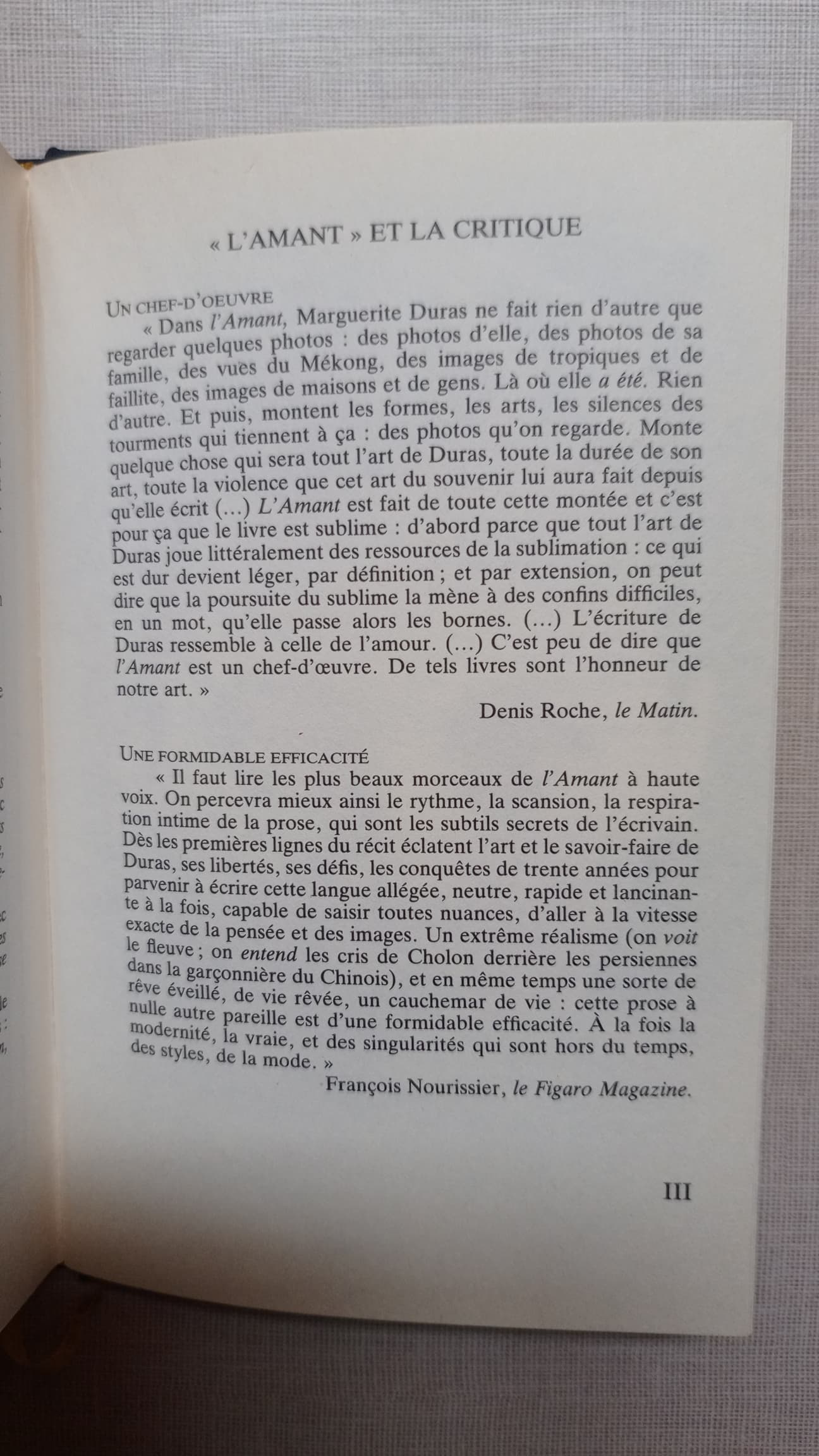 L'amant de Marguerite Duras édition reliée (1985 )