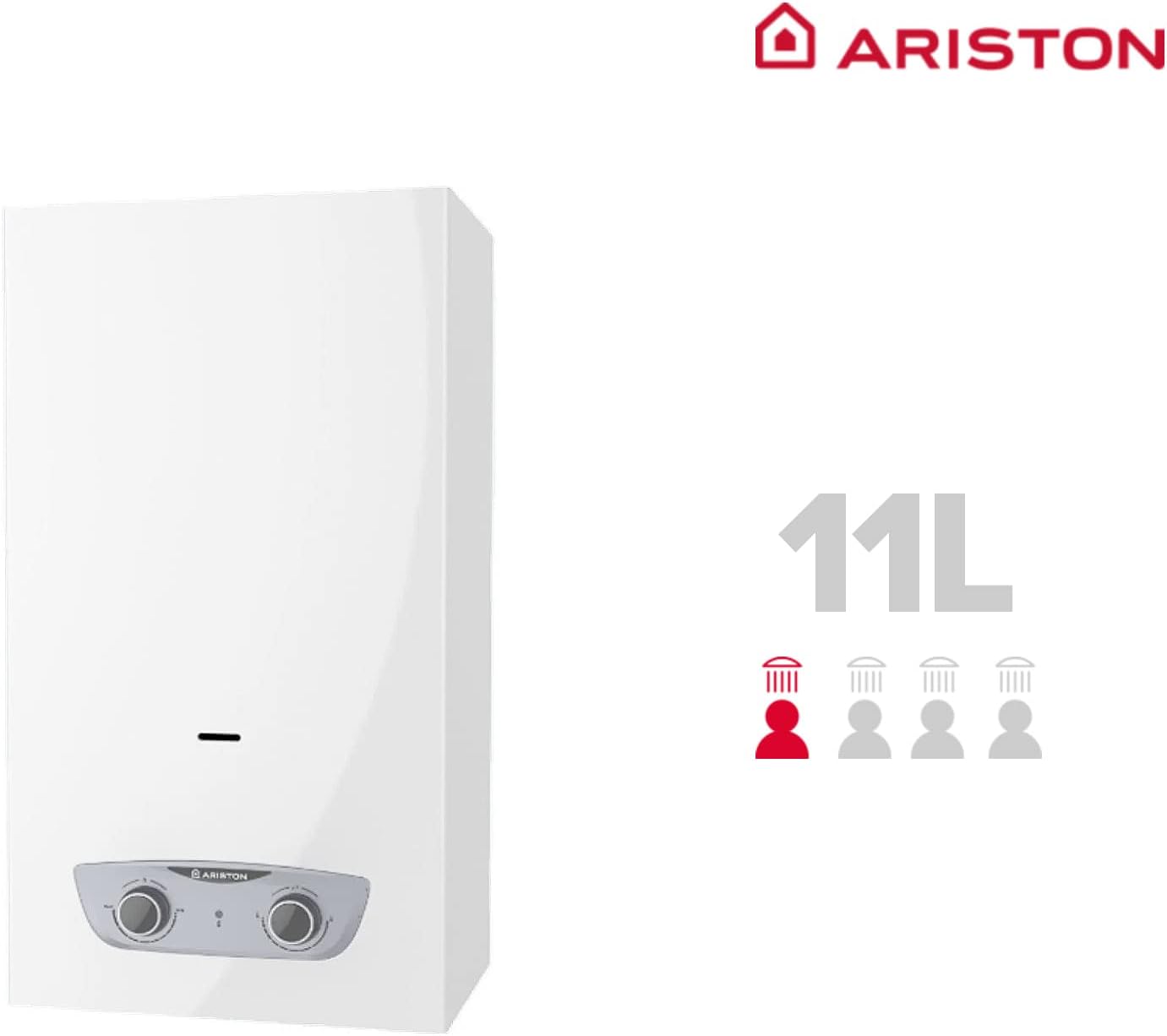 Ariston Fast RX - Chauffe-eau Butane 11L/min Chauffage atmosphérique...