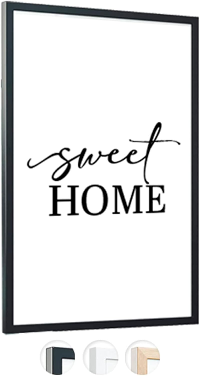 edihome, Cadre 50x70 cm, Cadres Photo, Bois, Blanc, Noir et Marron,...