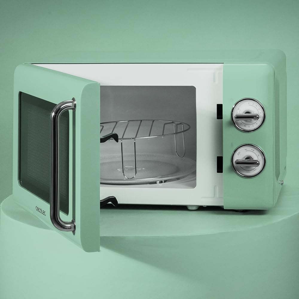 Micro-ondes mécanique Cecotec 20 L Proclean 3010 Retro Green. 700 W...