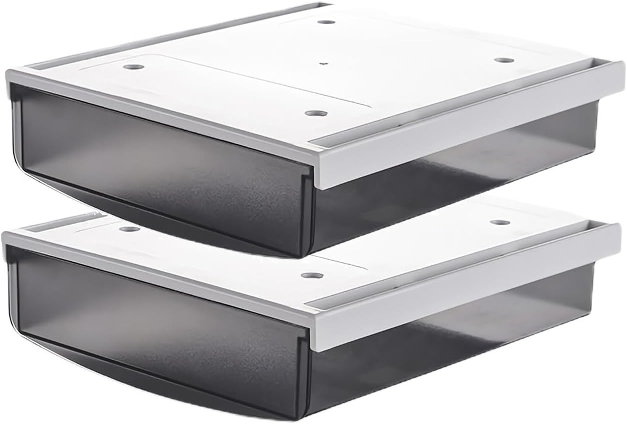 TUKA 2X 1,7L Tiroir Sous Bureau 21x18x5,4cm, Tiroir de Rangement...