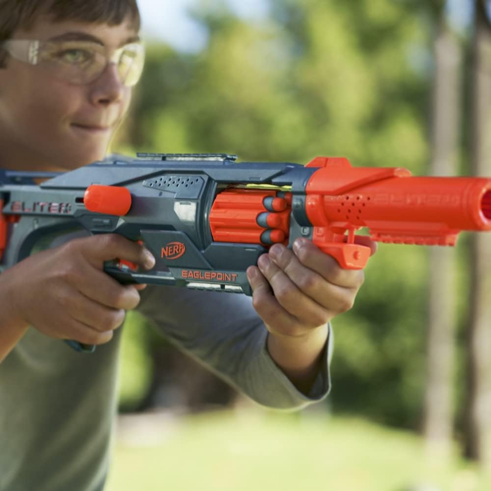 Nerf Elite 2.0, lanceur Eaglepoint RD-8, tambour 8 fléchettes, canon,...