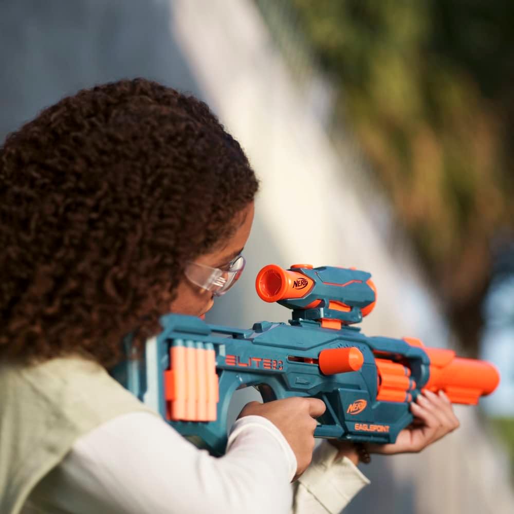 Nerf Elite 2.0, lanceur Eaglepoint RD-8, tambour 8 fléchettes, canon,...