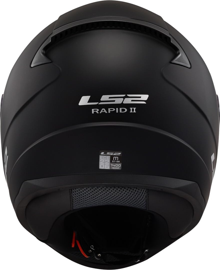 LS2, Casque de moto intégral Rapid, Noir mat, L