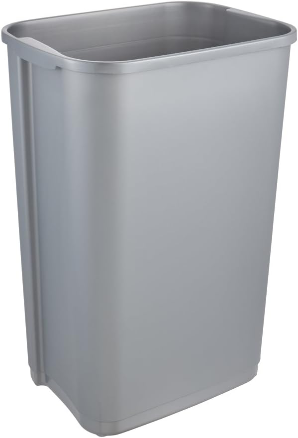 Keeper Poubelle avec Couvercle Basculant, 50 L, Swantje, Argent