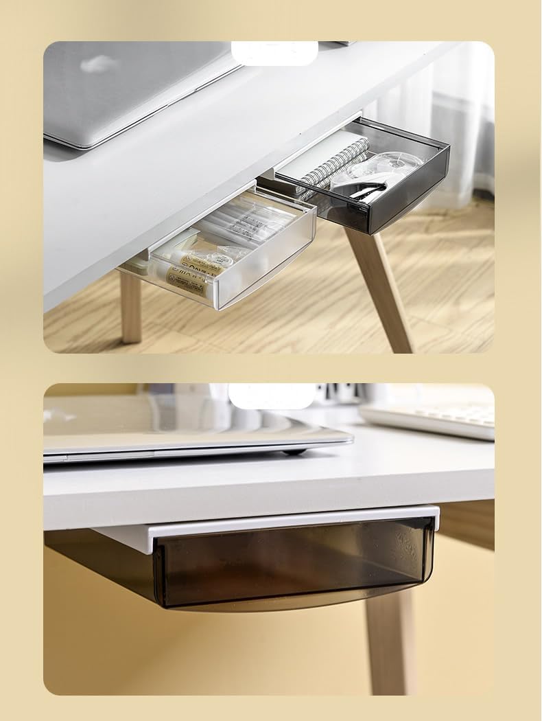 TUKA 2X 1,7L Tiroir Sous Bureau 21x18x5,4cm, Tiroir de Rangement...