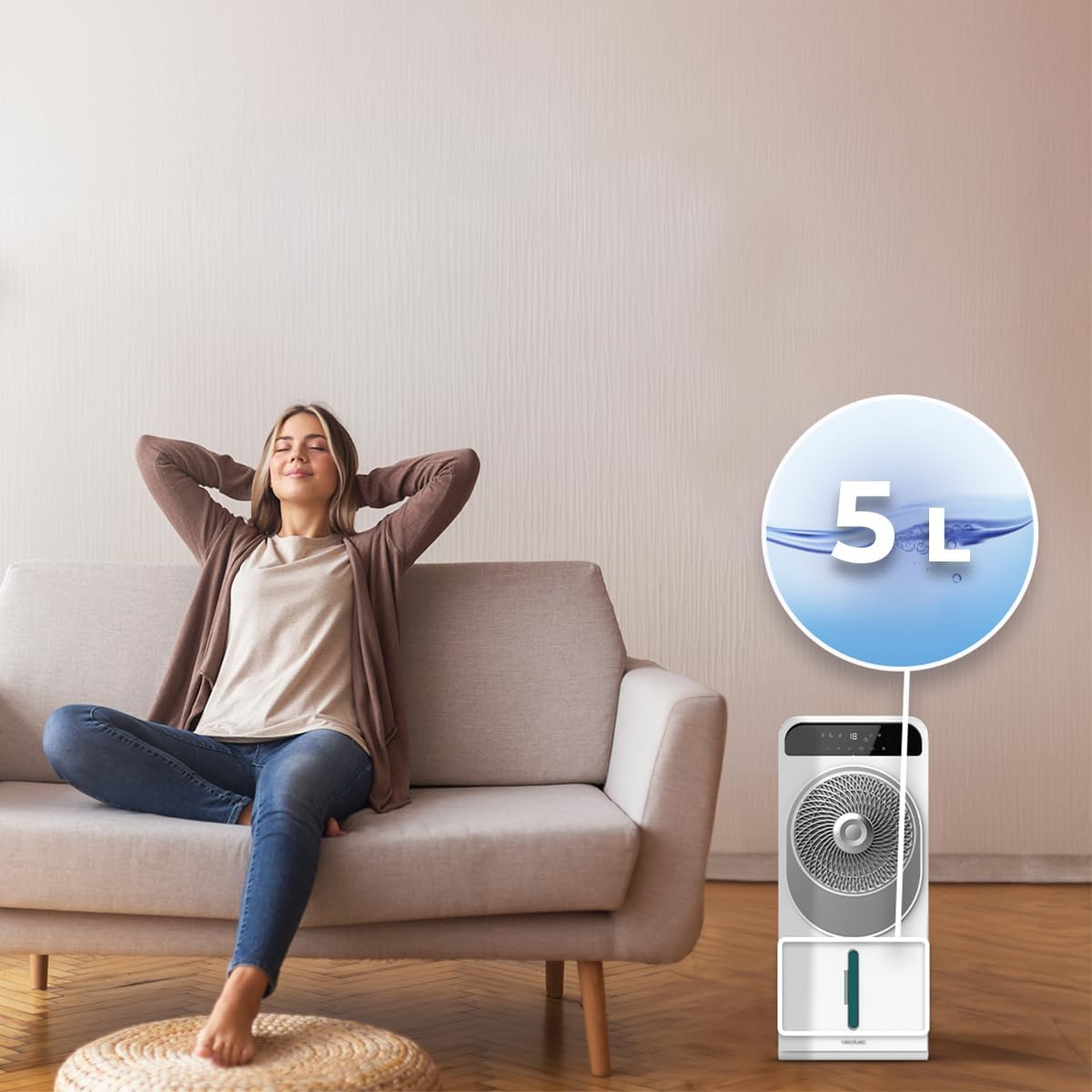 Climatiseur évaporatif Cecotec EnergySilence 5000 Cool Wave, 28 W,...