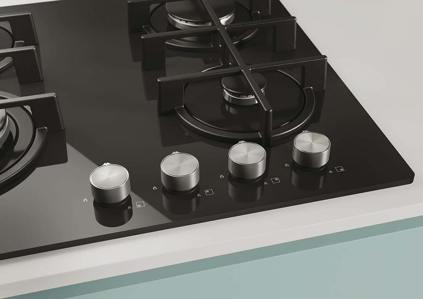 Table de cuisson à gaz Candy CDK6GF4WEKB [Classe d'efficacité énergétique A+]
