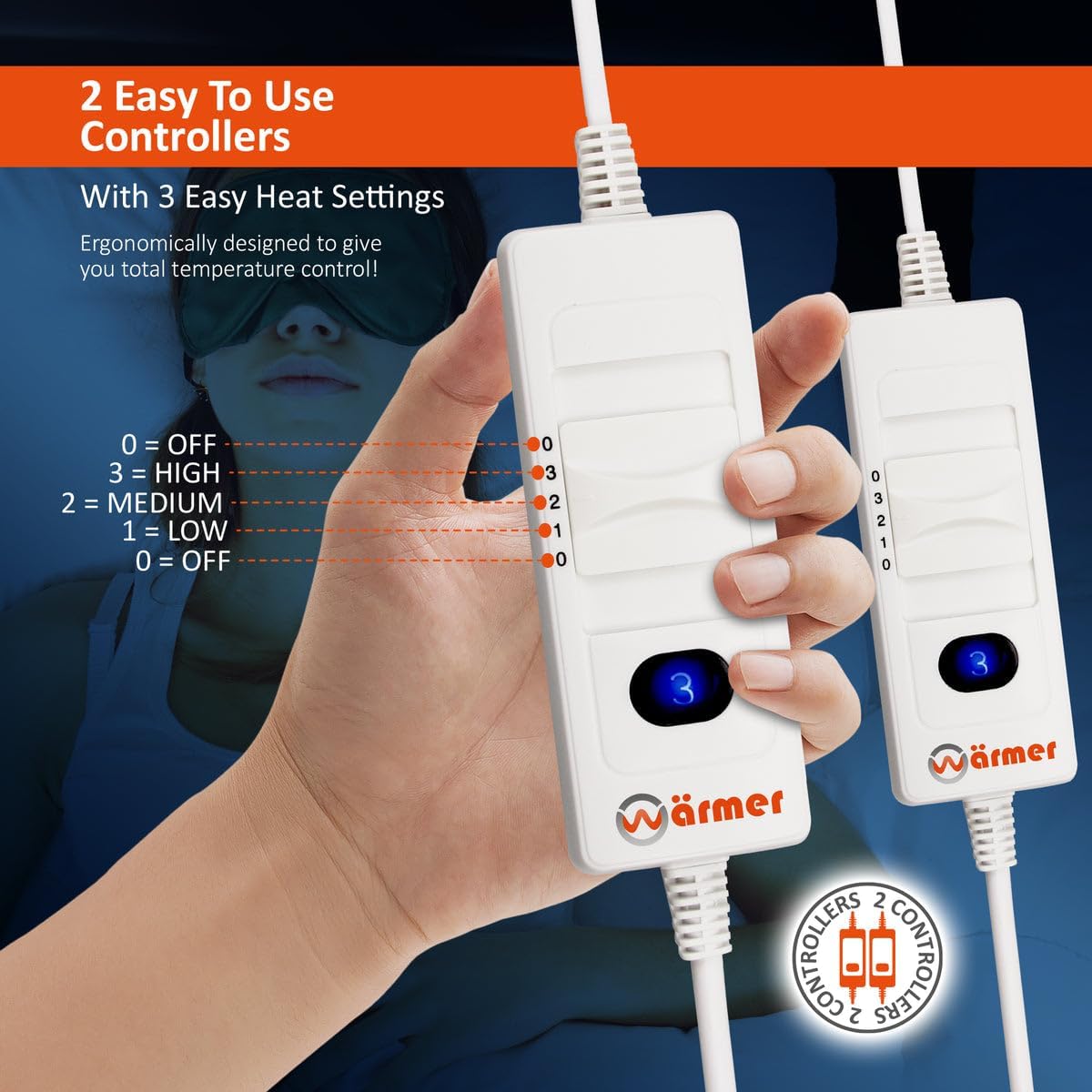 Wärmer Couverture électrique double, double contrôle, housse de...