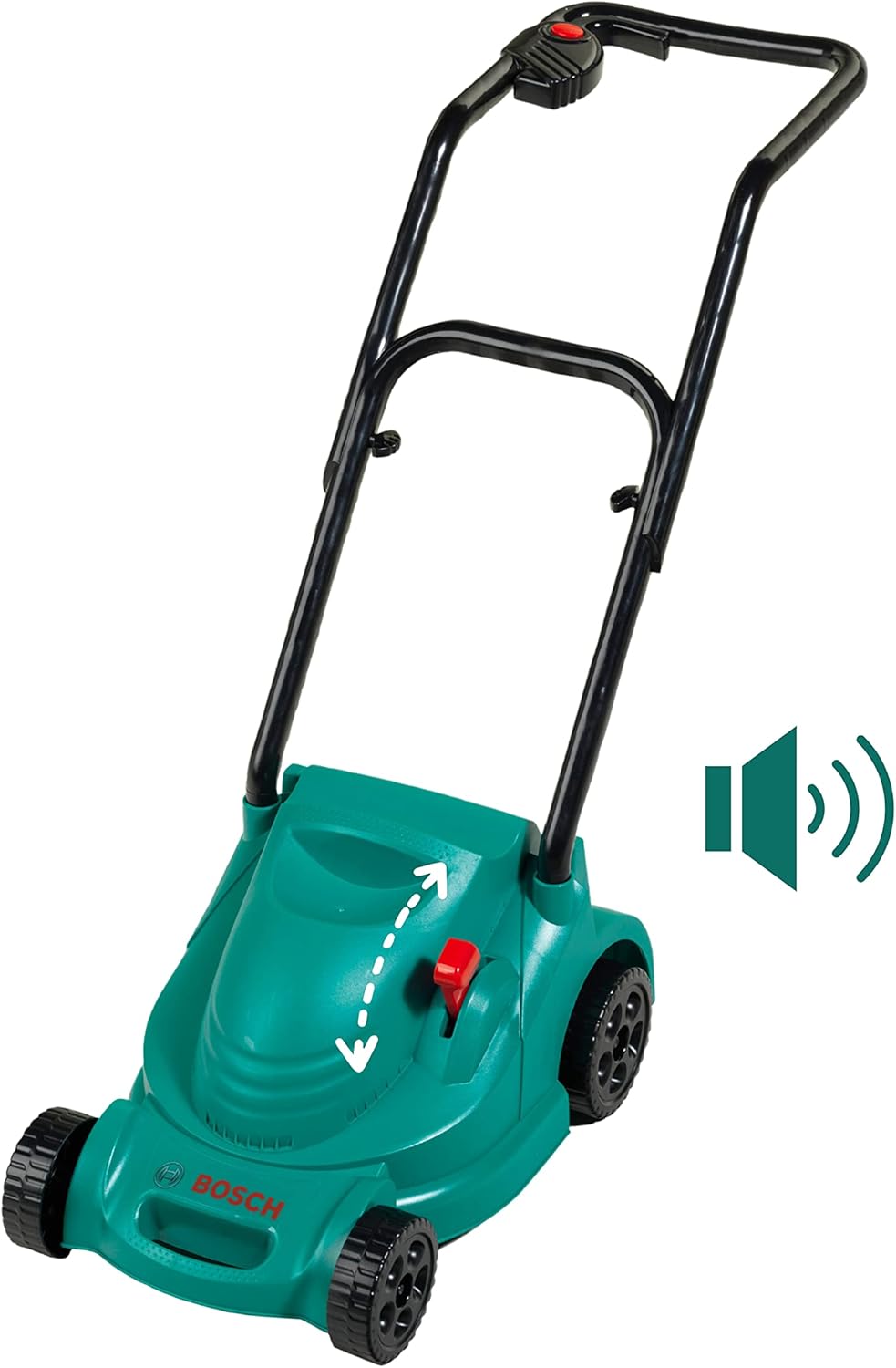 Tondeuse à gazon Theo Klein 2702 Bosch Rotak, avec bruit du moteur en...