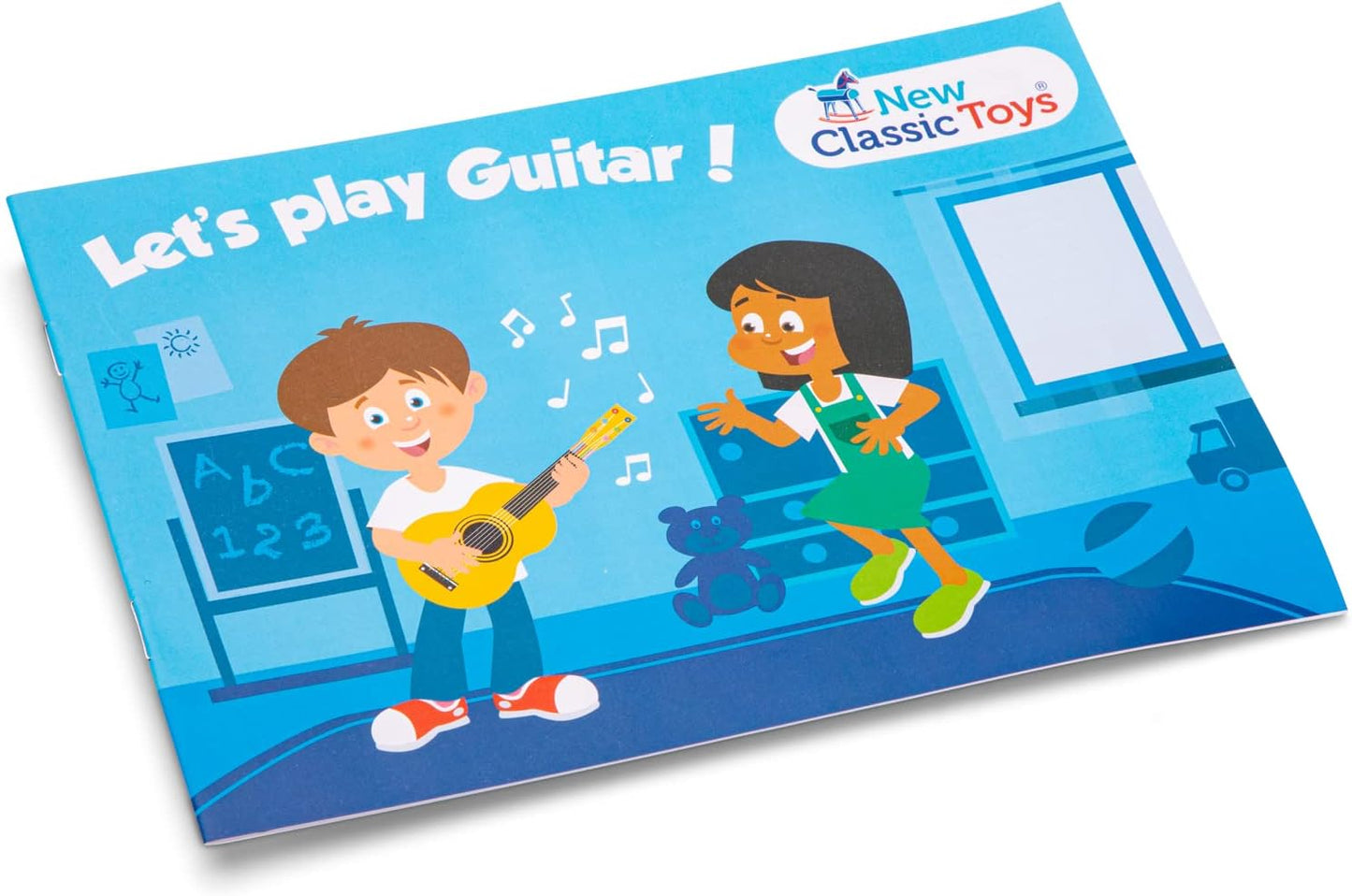 New Classic Toys New Classic Toys-10344 0344-Guitare jouet, Naturel,...