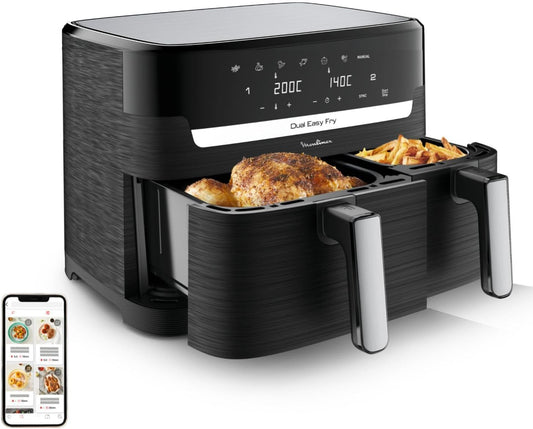 Moulinex Dual Easy Fry 8,3 L – Friteuse double air, économies...