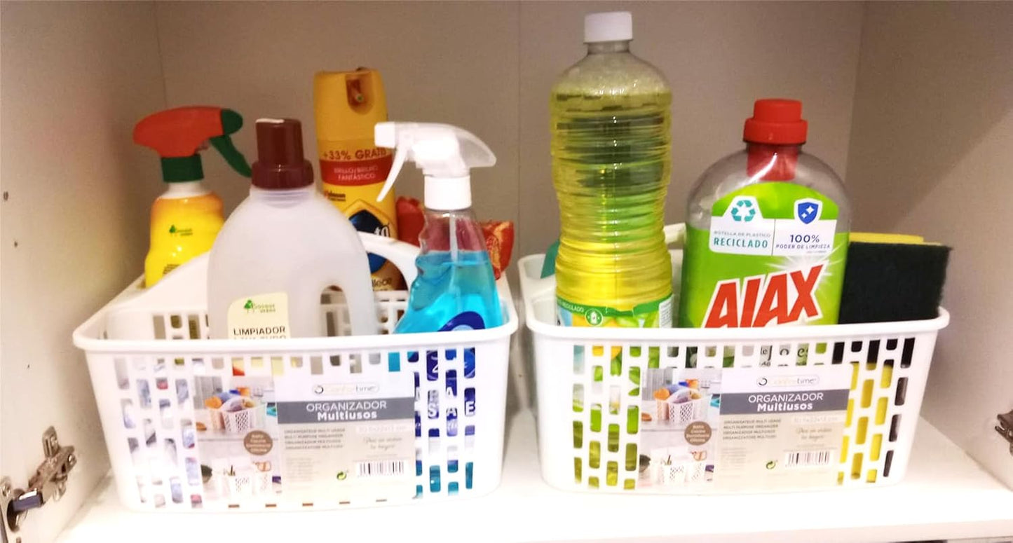 Paniers de rangement de salle de bain-PACK 2 PANIERS-Organisateur de tiroir de salle de bain-Rangement de salle de bain-organisateur d'évier de cuisine-paniers d'organisation-organisateur de bureau-organisateur de commande de cuisine-organisateur d'évier