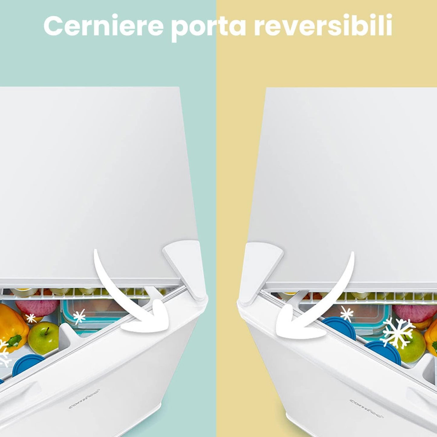 COMFEE' RCD50WH1(E) Réfrigérateur de bureau à une porte de 43 L pour...