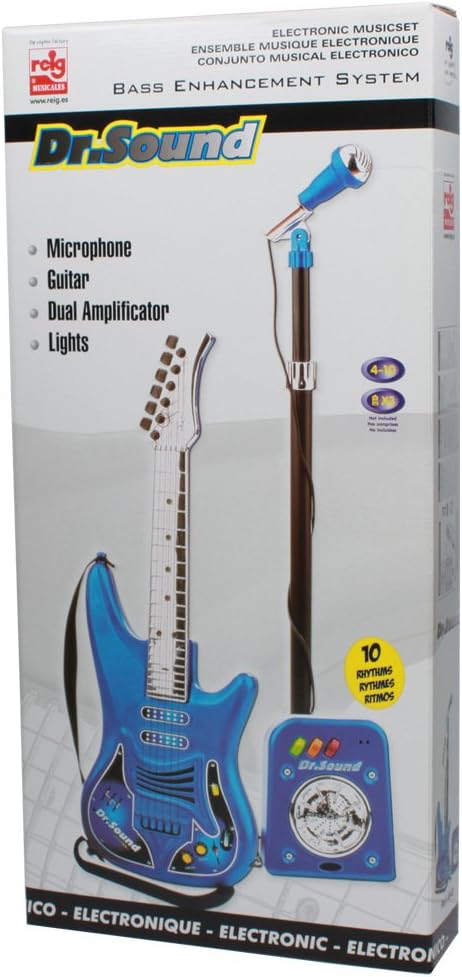 REIG- Ensemble avec Guitare, Microphone et Haut-Parleur, Multicolore,...