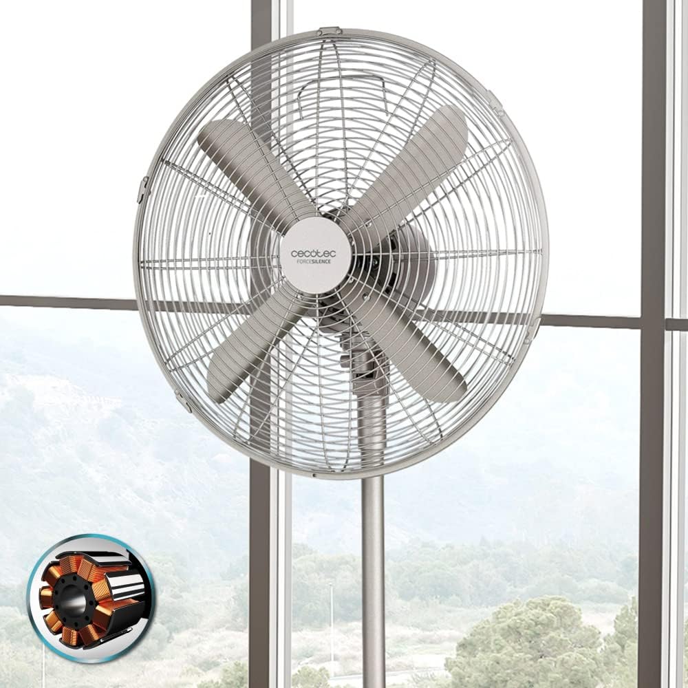 Ventilateur sur pied Cecotec EnergySilence 610 Steelstyle. 50 W, Fini...