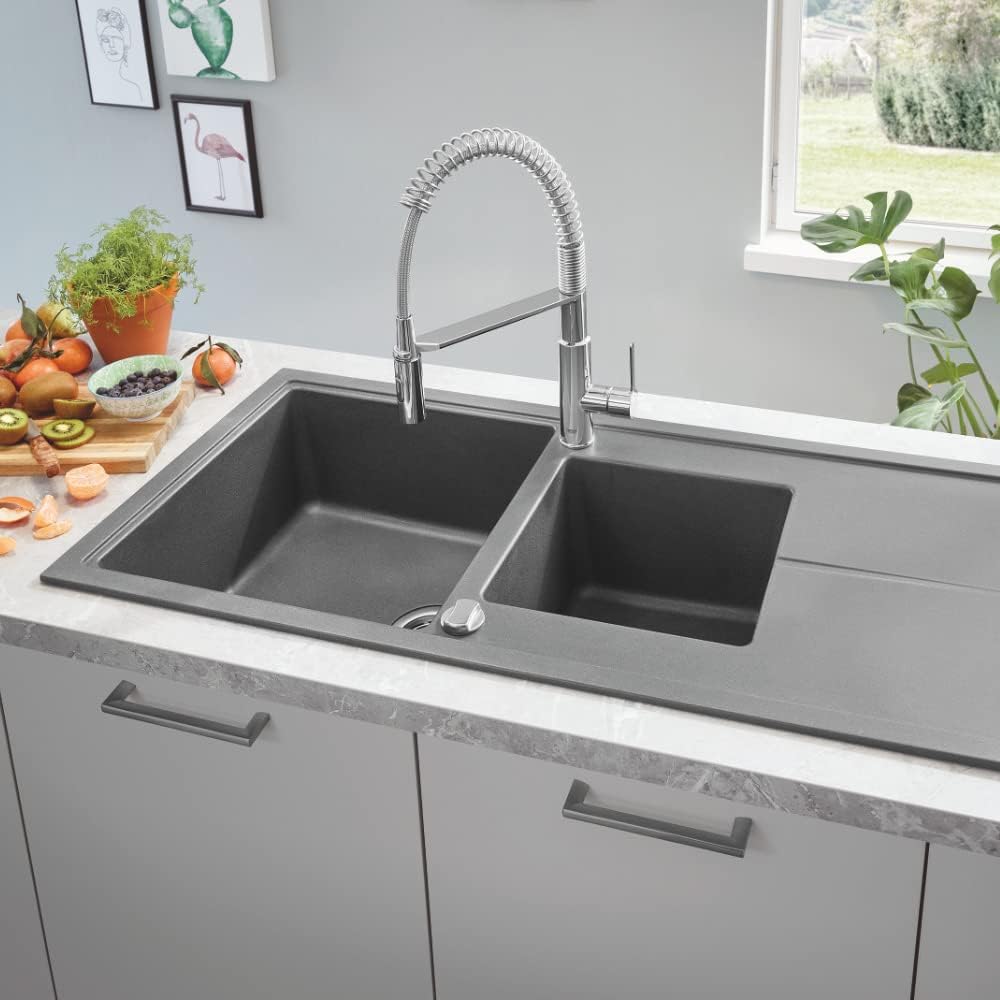 GROHE Get Swift Robinet de cuisine avec bec extractible haut, forme...