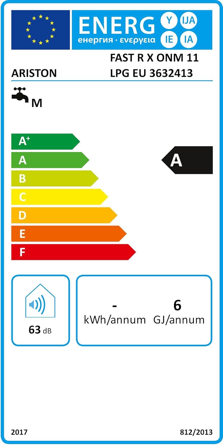 Ariston Fast RX - Chauffe-eau Butane 11L/min Chauffage atmosphérique...