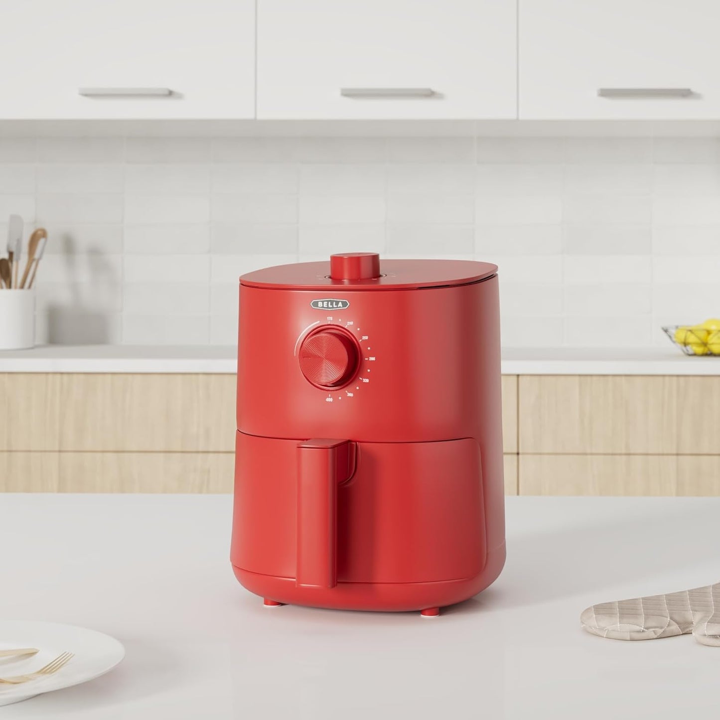 BELLA Friteuse à air 3 L, sans préchauffage, sans huile, poêle...