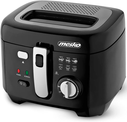 Mesko MS4908 Friteuse électrique à huile 2,5 litres, petite,...