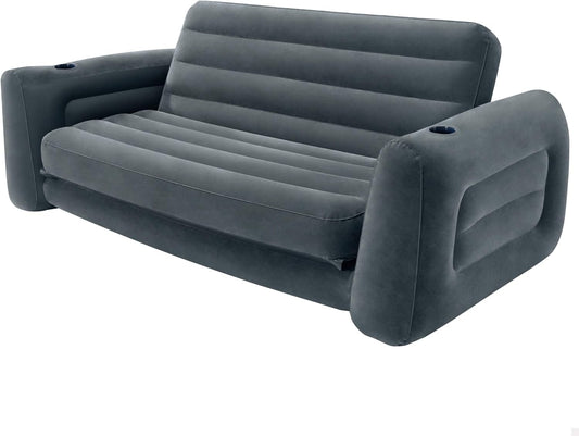 Intex 66552 Canapé 203 x 231 x 66 cm, Noir