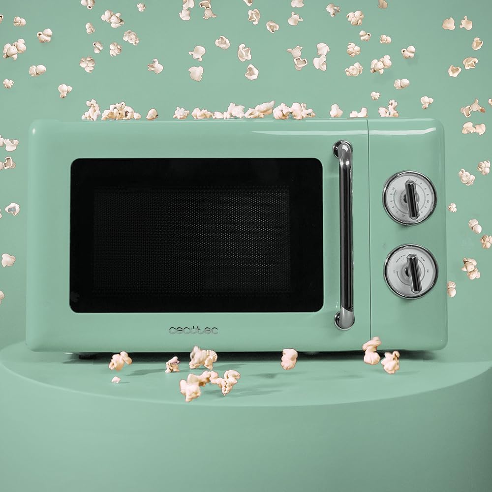 Micro-ondes mécanique Cecotec 20 L Proclean 3010 Retro Green. 700 W...