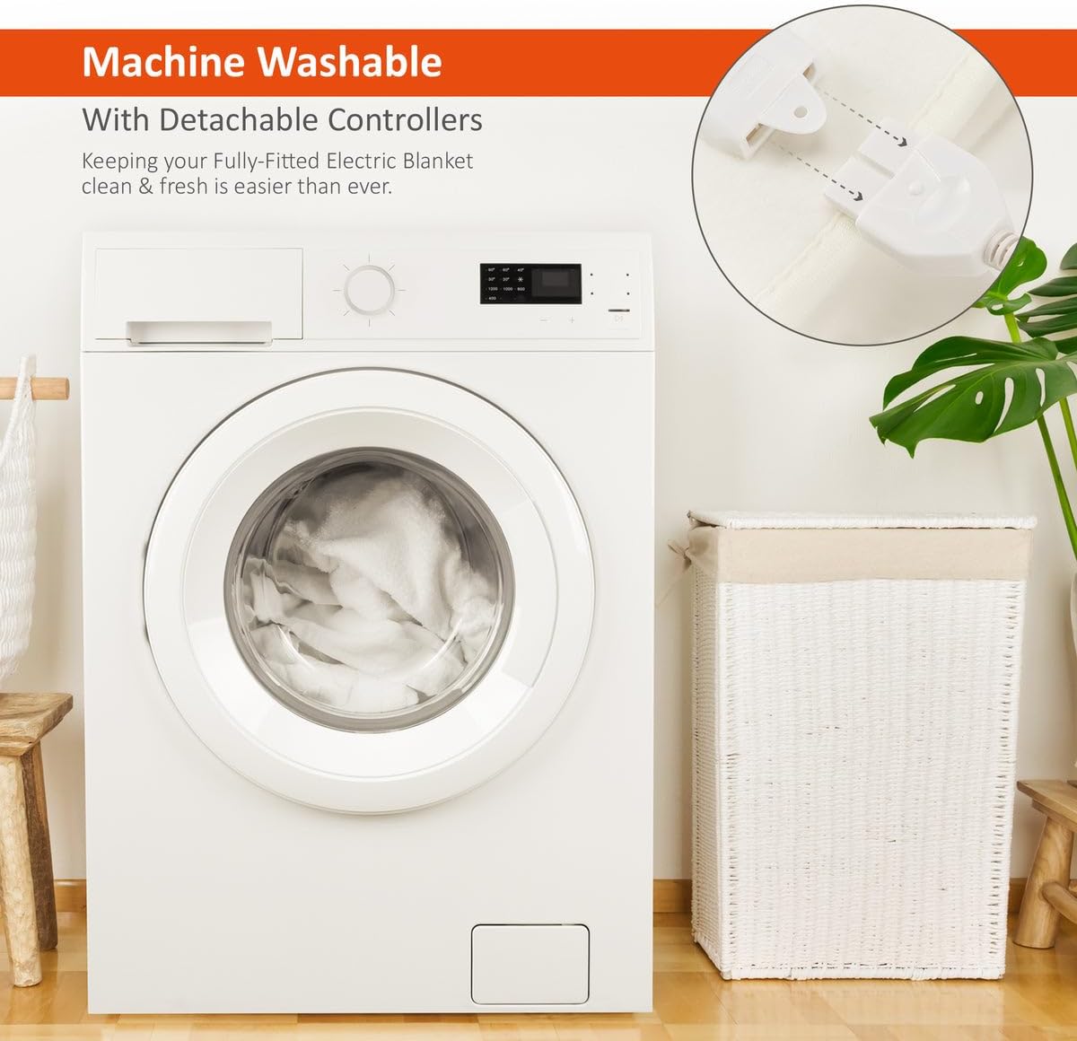 Wärmer Couverture électrique double, double contrôle, housse de...