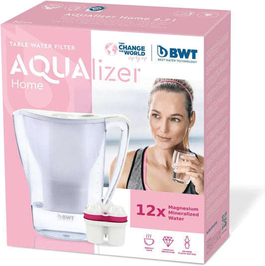 BWT - Carafe filtrante manuelle 2,7L + 12 Filtres au magnésium -...