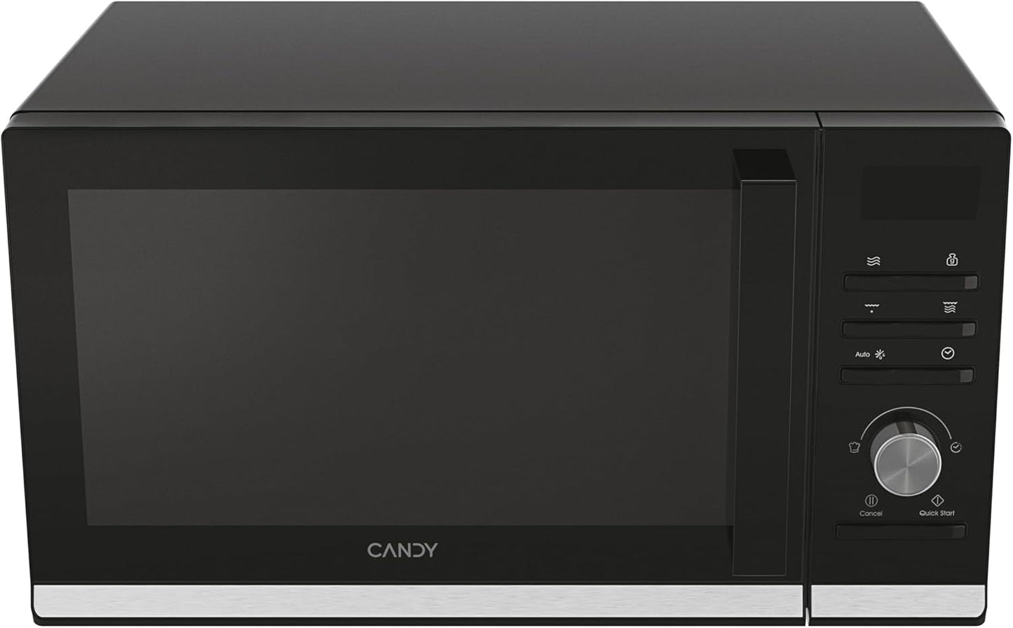 Candy Moderna CMGA23TNDB, Micro-ondes avec Grill, 23 L, 1400 W, 6 niveaux de puissance, Numérique, 8 fonctions, Verrouillage de sécurité, Plaque 27 cm, Grille, Autonettoyant, App hOn, Noir