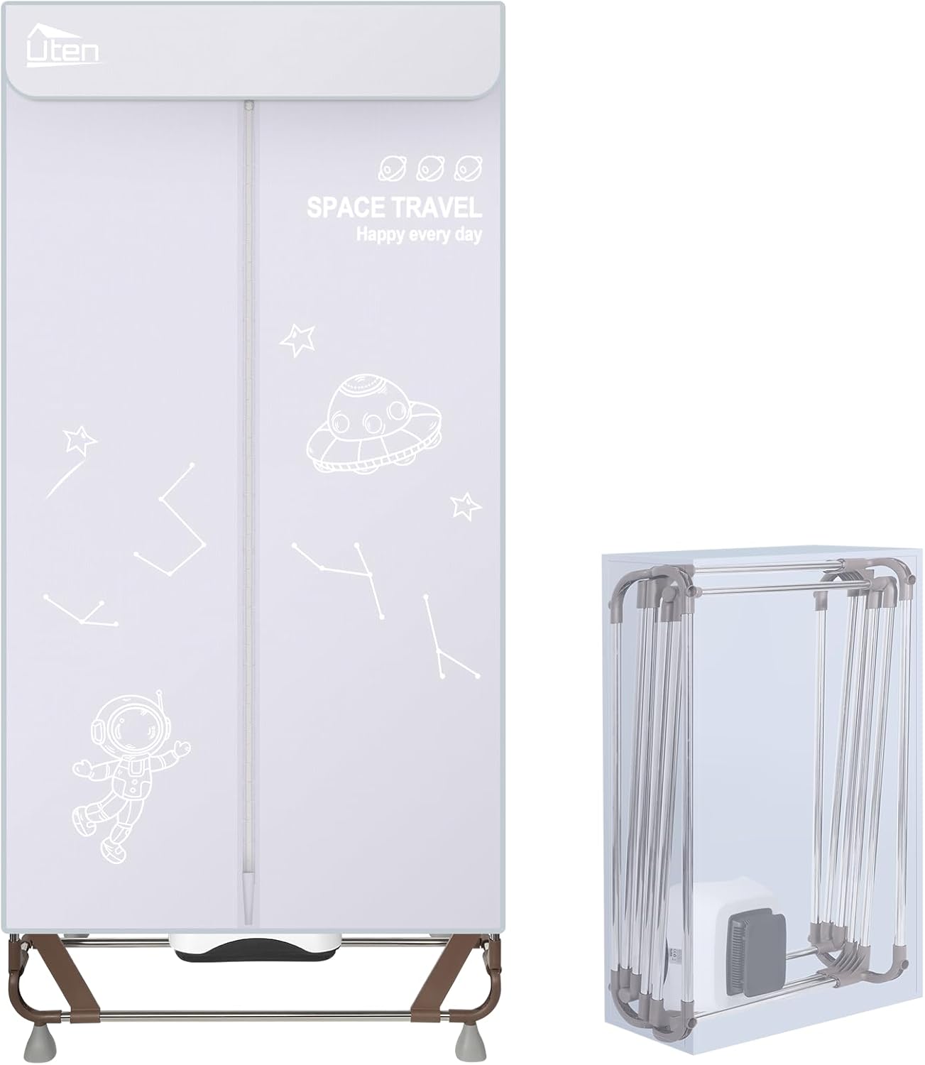 Sèche-linge électrique portable Uten 1,7 m, sèche-linge pliable 1500...