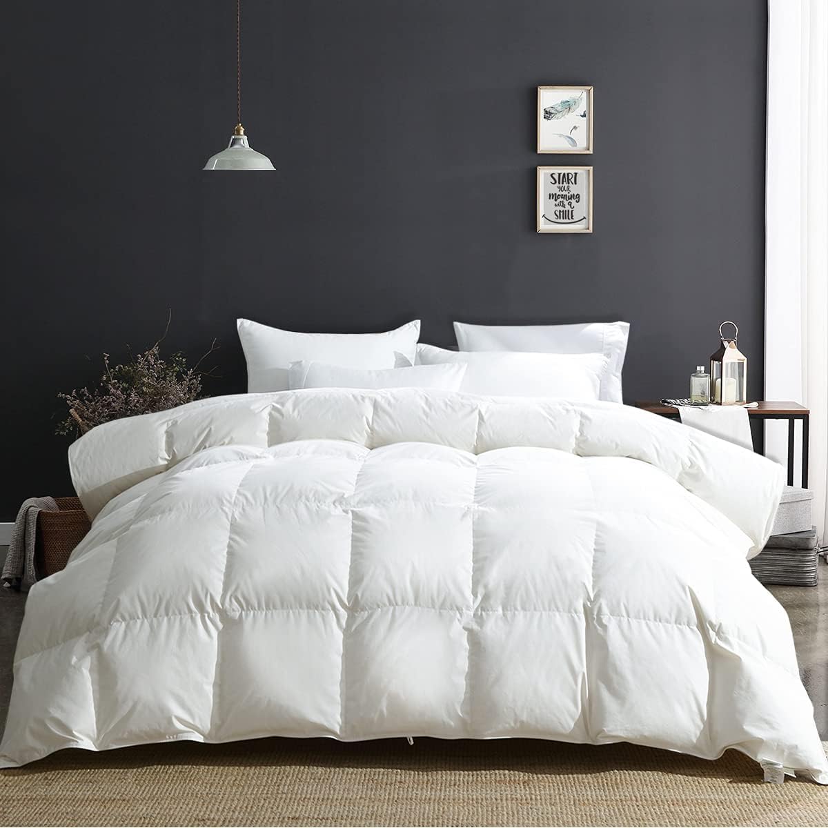 APSMILE Couette d'hiver 135 x 200 cm, housse en duvet épais, coques...