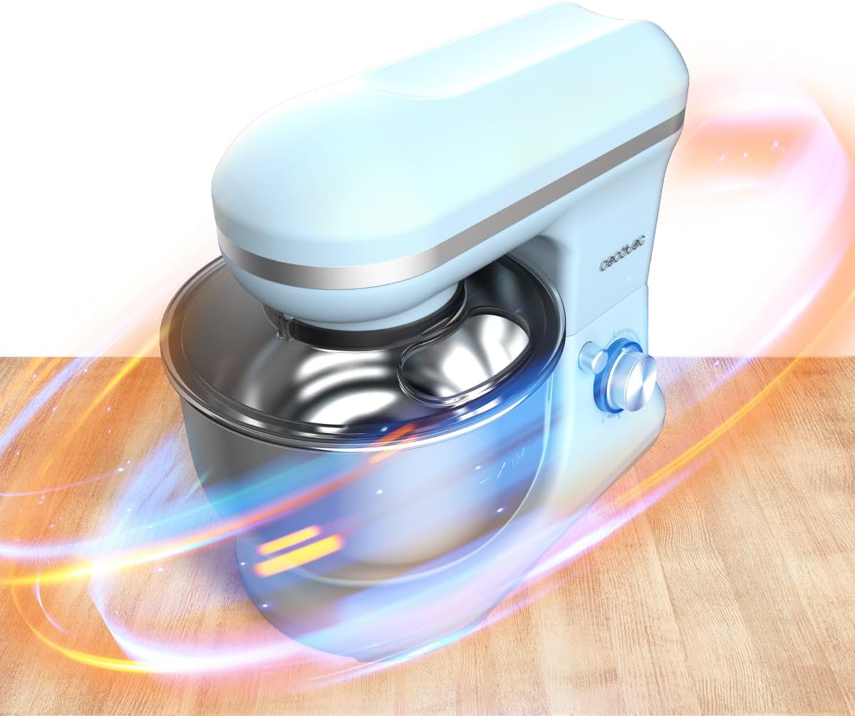 Cecotec Mélangeur Pétrisseur Cecomixer Merengue 5L 1200 Bleu. 1200 W...